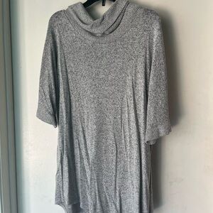 Gray Cowl Neck Sweater Top